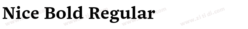 Nice Bold Regular字体转换
